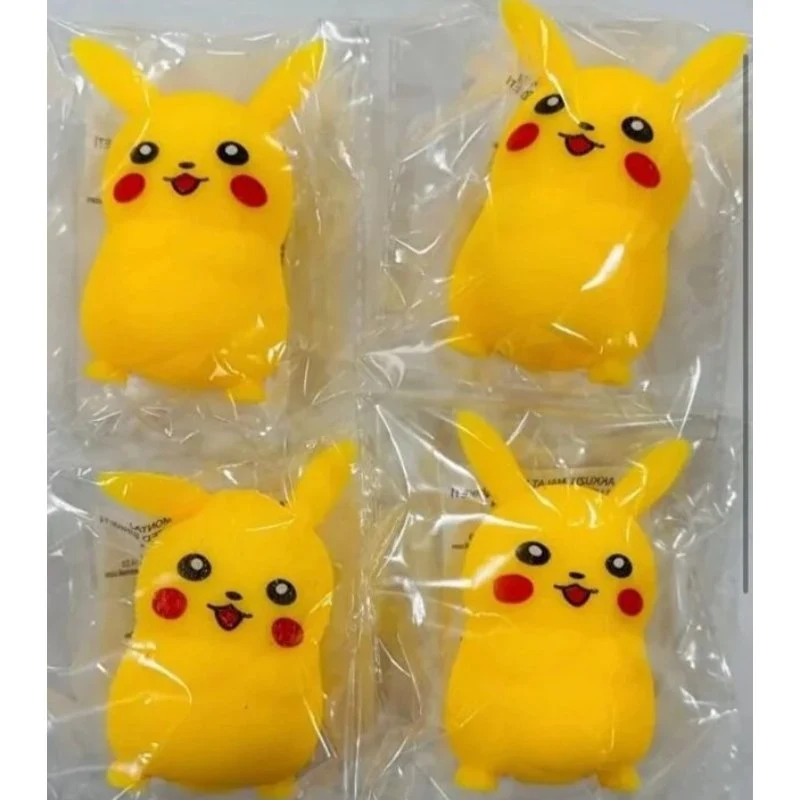 Pikaçu Tasarımlı Squishy - 12'li Paket - Yumuşak Oyuncak