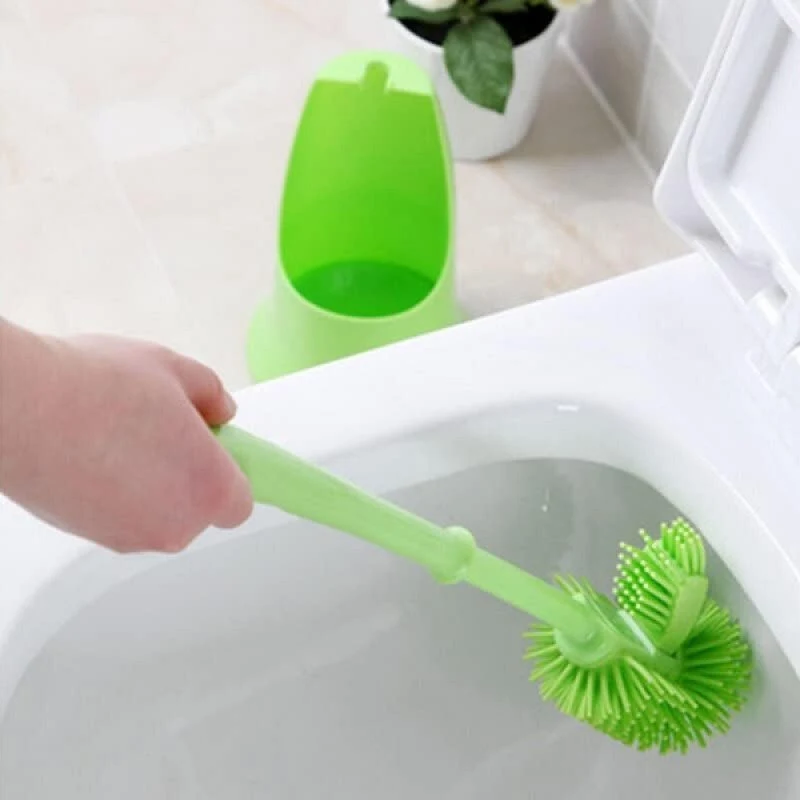 Ergonomik Silikon Tuvalet Fırçası