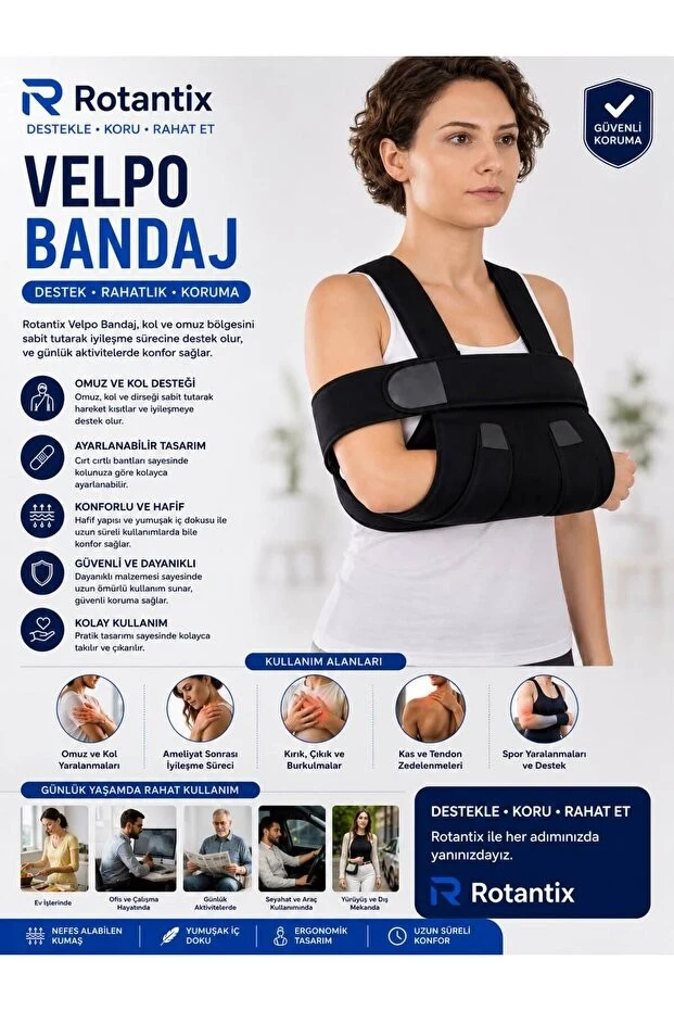 Rotantix Velpo Omuz Bandajı Omuz Kol Askısı Bandajı Velpau Bandajı