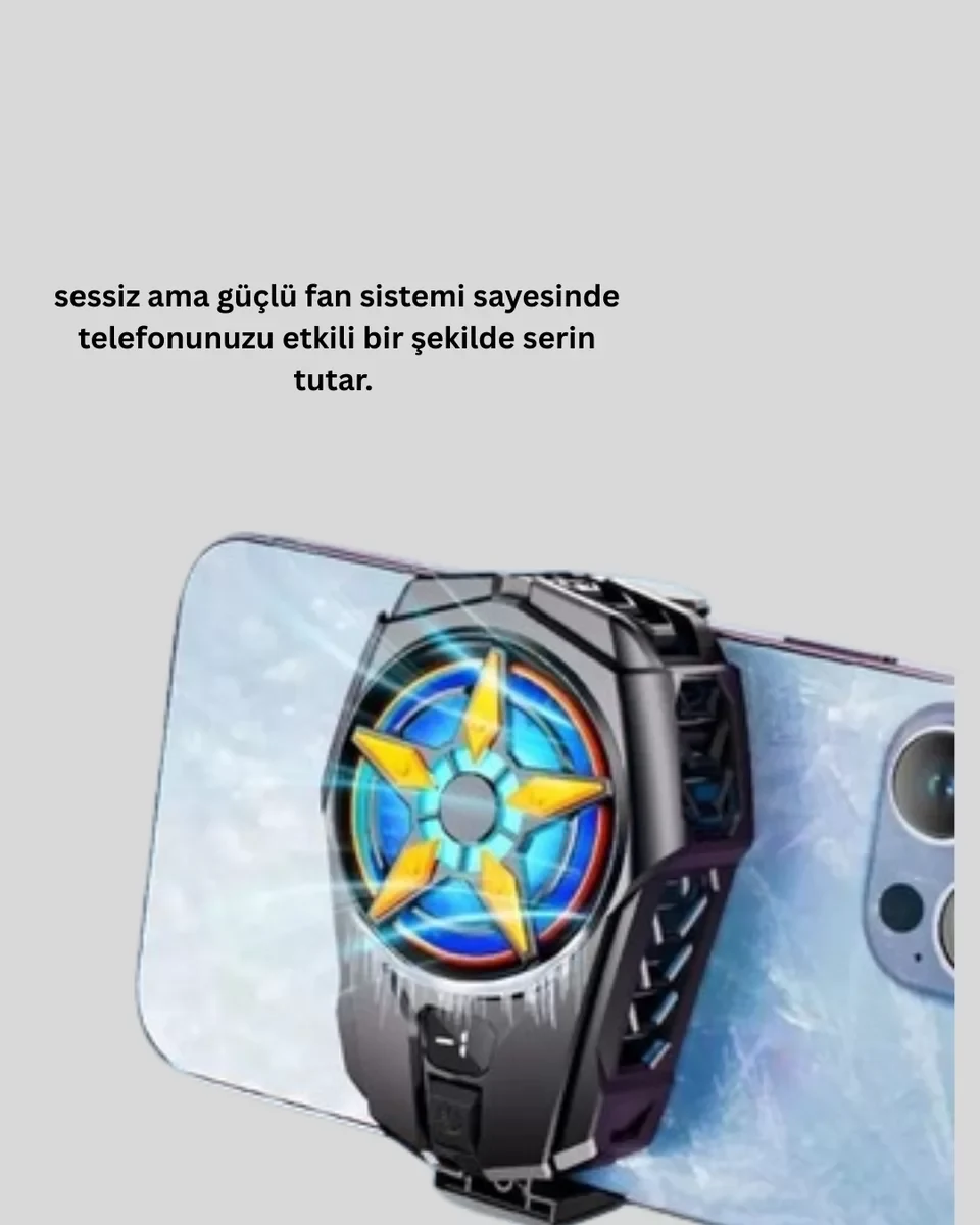 Yarı İletken Telefon Soğutucu Dijital Ekranlı Oyuncu Telefon Fanı