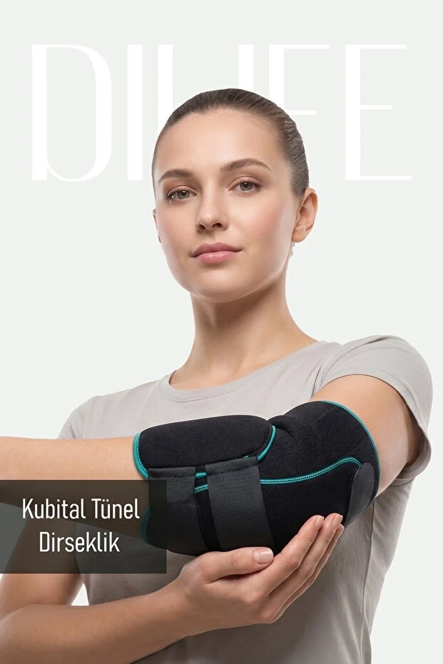 DILIFE Dirseklik Kubital Tünel Ped Destekli Dirseklik Sağ & Sol Uyumlu Tünel Sendromu