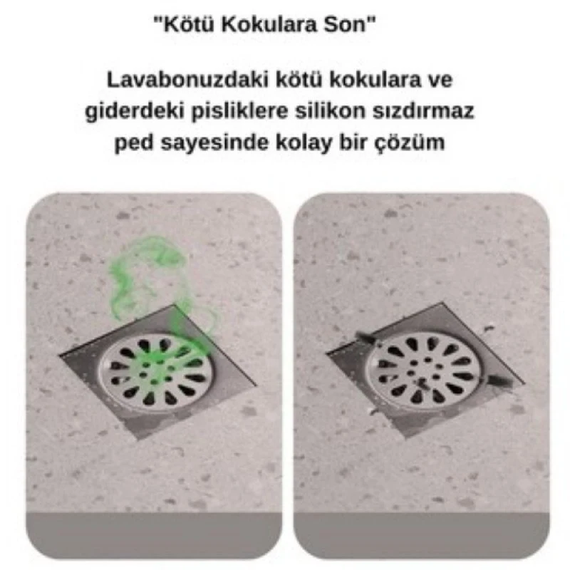Koku Önleyici Silikon Gider Kapağı