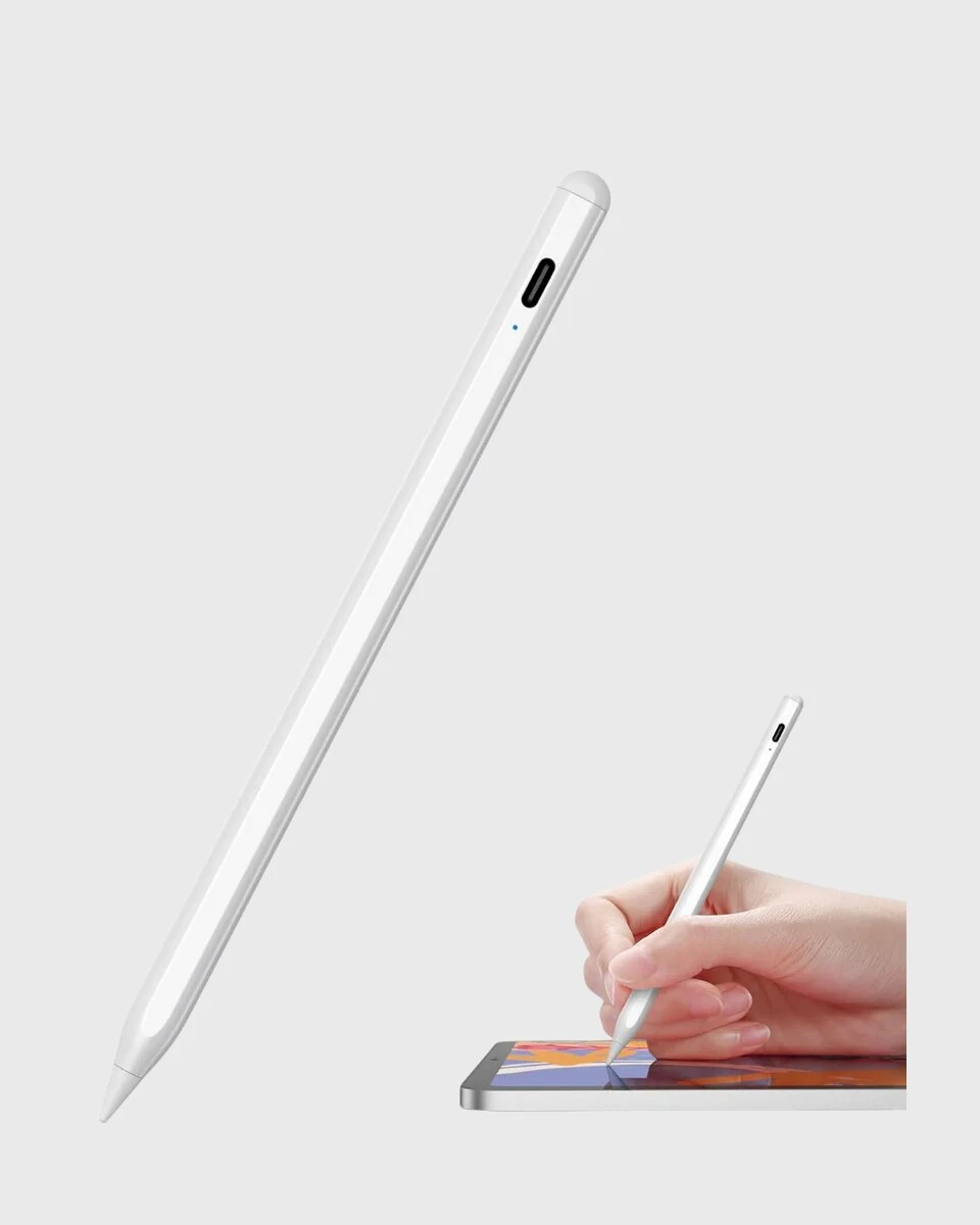 Type-C Şarjlı Dokunmatik Kalem – iPad iPhone ve Android Uyumlu Sessiz Çalışan