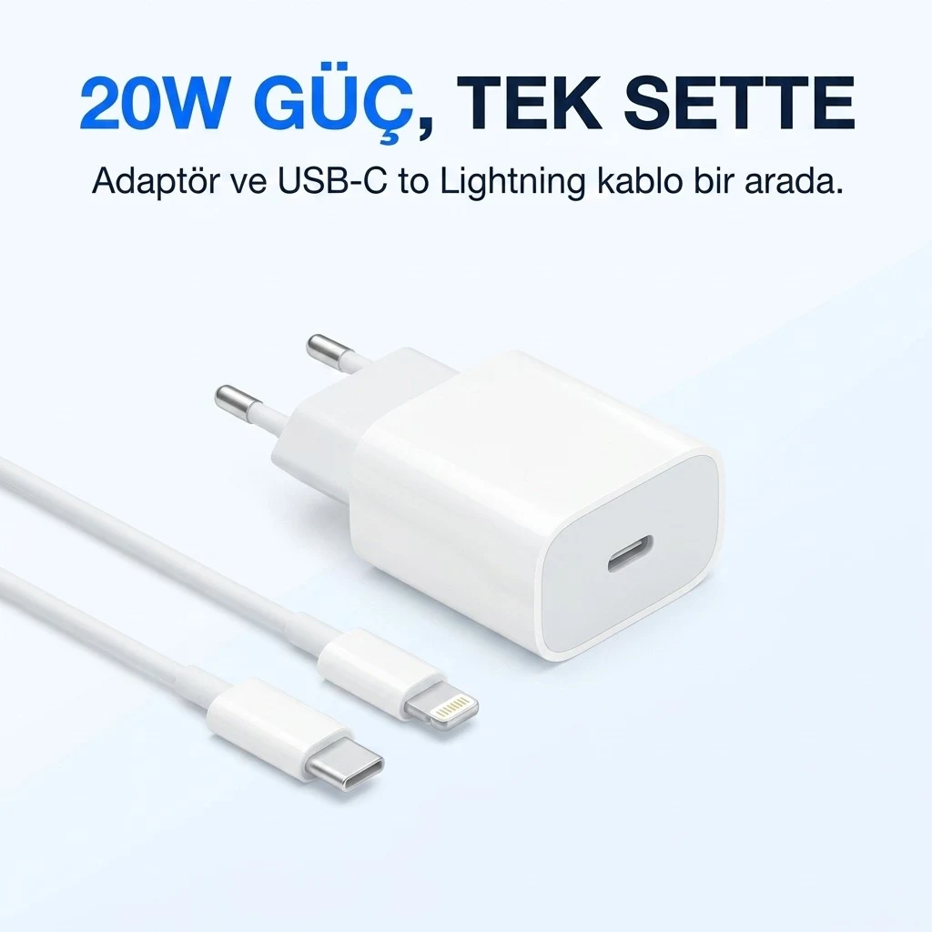20W LİHTNİNG ŞARJ ALETİ