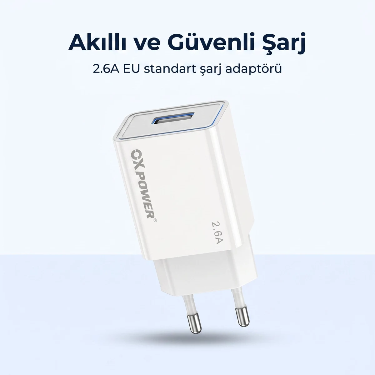 2.6A USB Sarj Adaptoru + Micro USB Sarj Kablosu (EU)
