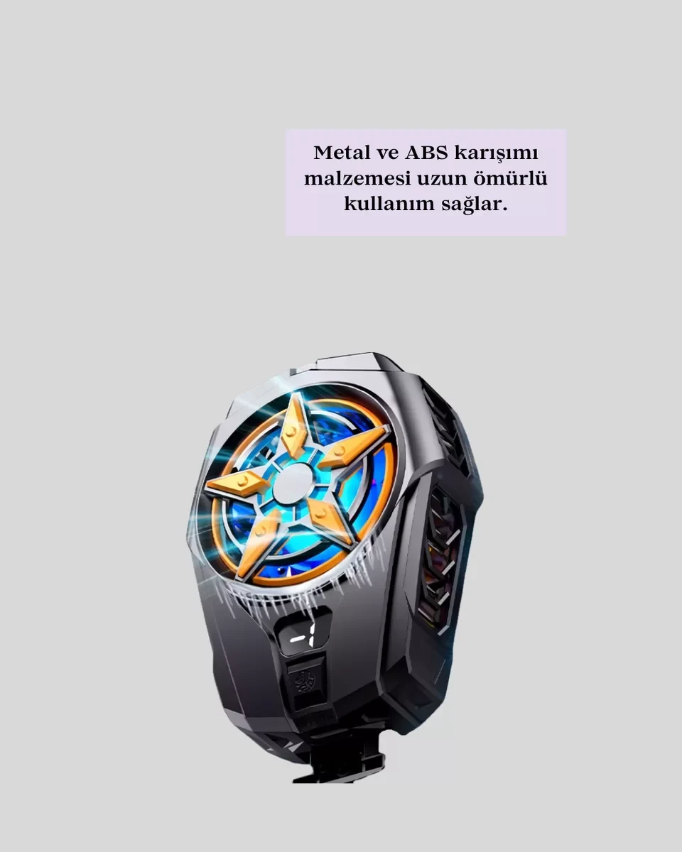 Yarı İletken Telefon Soğutucu Dijital Ekranlı Oyuncu Telefon Fanı