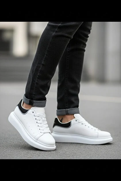 Pierre Cardin Erkek Siyah Günlük Ortopedik Rahat Bağcıklı Sneaker Ayakkabı