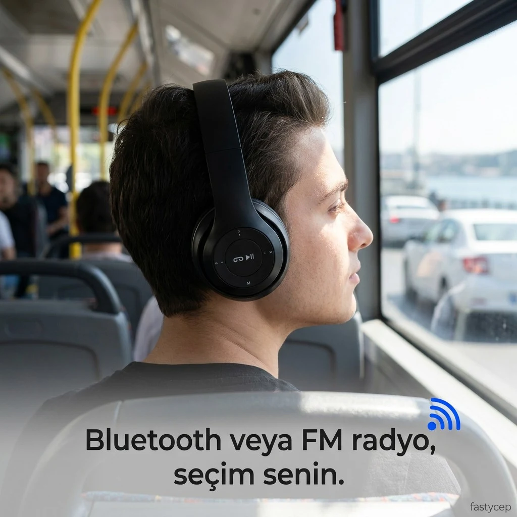 P47 FM'li Bluetooth Kulaklık