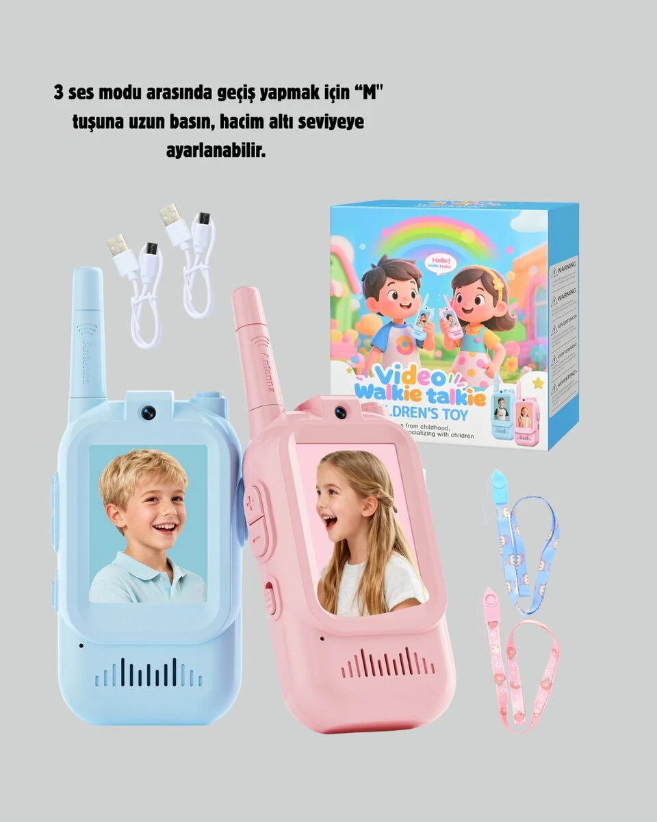 Görüntülü Walkie Talkie Çocuklar İçin Video İnterkomlu Oyuncak