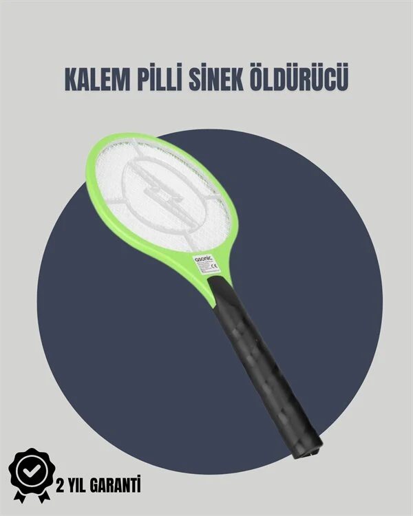 Taşınabilir Elektronik Sinek Swatter – Kimyasal İçermeyen Ergonomik Tasarım