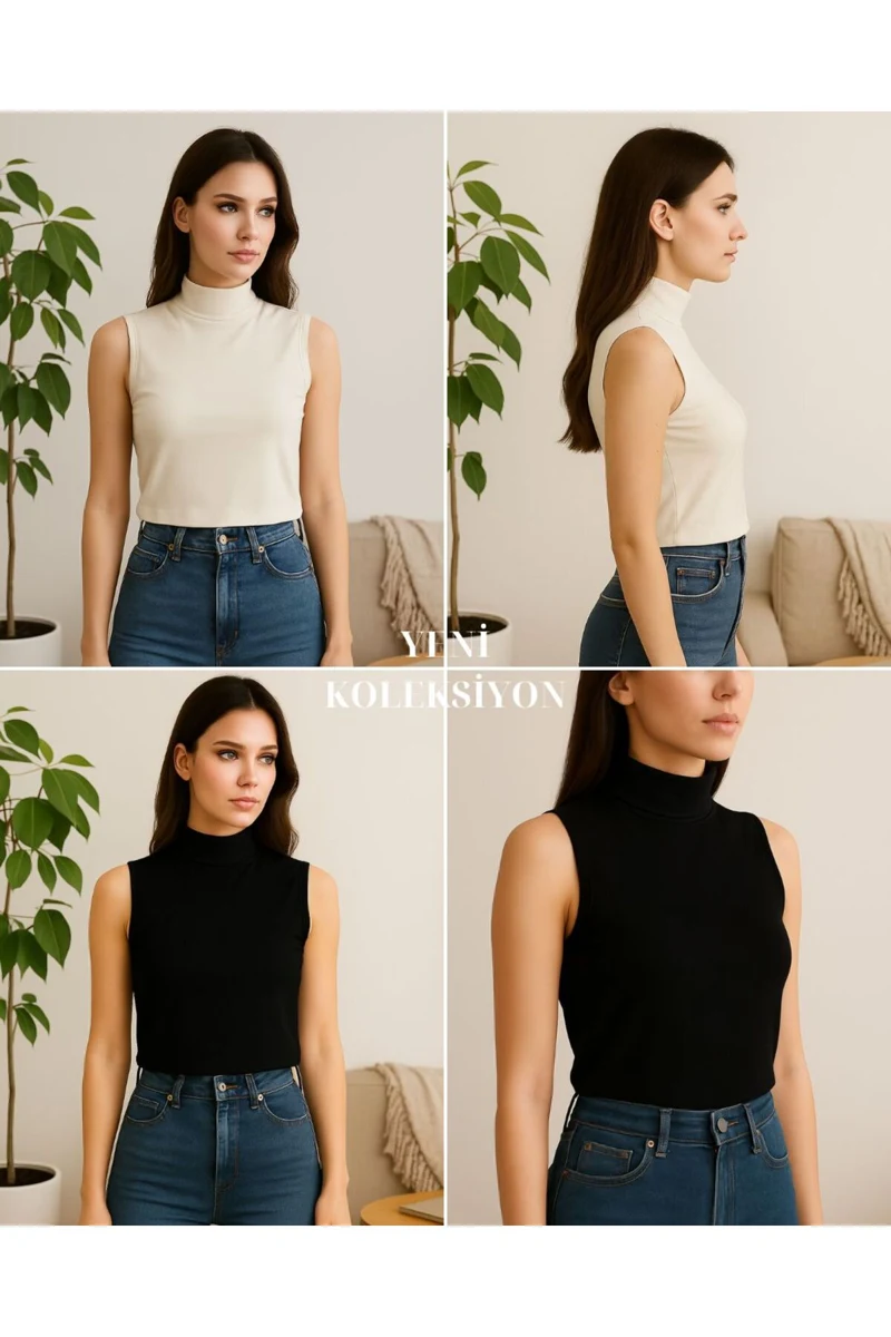 Kadın Kolsuz Body (2 Adet)