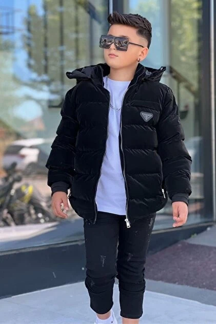 Pina Kids Erkek Çocuk Çıkarılabilir Kapüşonlu Suitici Nova Kışlık Mont KM4012