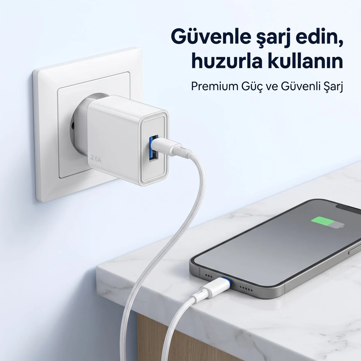 USB Sarj Adaptoru 2.6A – EU Standart