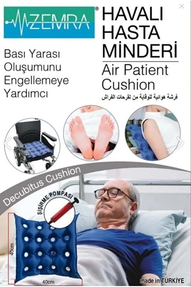 MEDİKALCİM Tekerlekli Sandalye Havalı Oturma Minderi - Şişme Minder - Seyahat Minderi