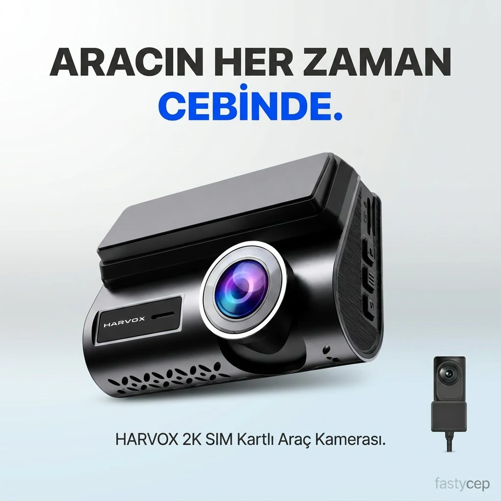 Araç Içi Kamera 2k Hd Görüntü Wifi Gps Özellikli Sim Kart Destekli 24 Saat Çalışma Gece Görüşlü G-Sensör Araç Kamerası