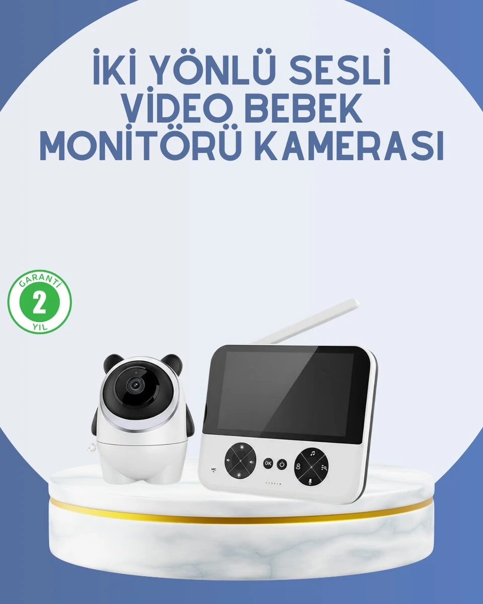 Kablosuz Bebek Monitörü 720P Görüntü ve Geniş Ekran
