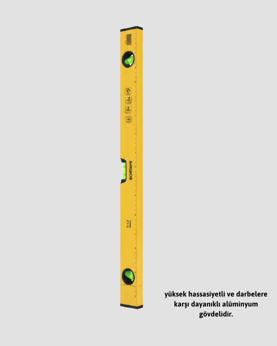 600 mm Su Terazisi Sarı Dayanıklı Gövde Hassas Ölçüm Yeni Nesil
