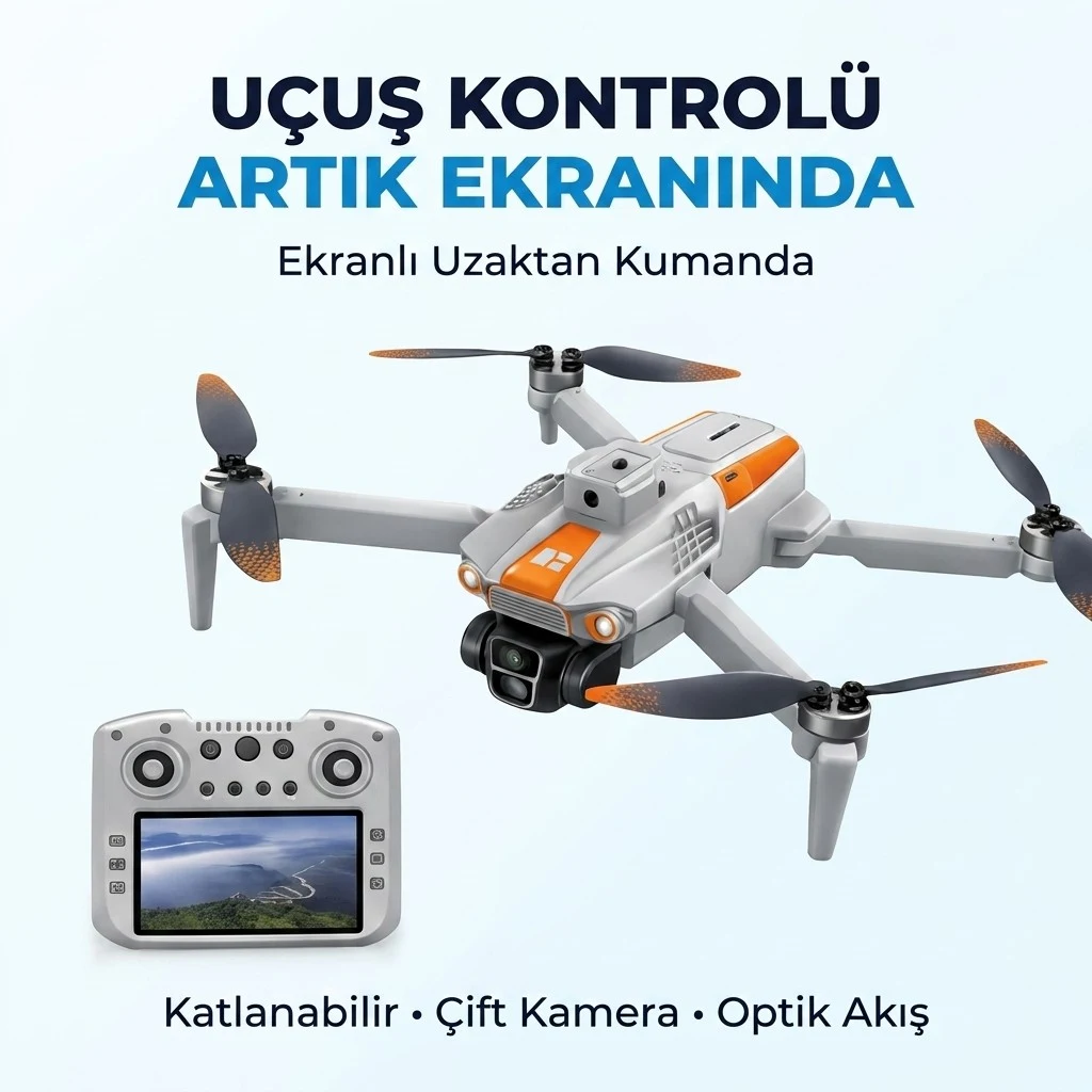 R06 | Akıllı Çarpışma Engelleme | Katlanabilir Hd Kameralı - Ekranlı Drone
