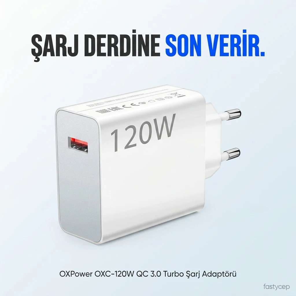 OXPower OXC-120W QC3.0 USB Turbo Sarj Adaptoru