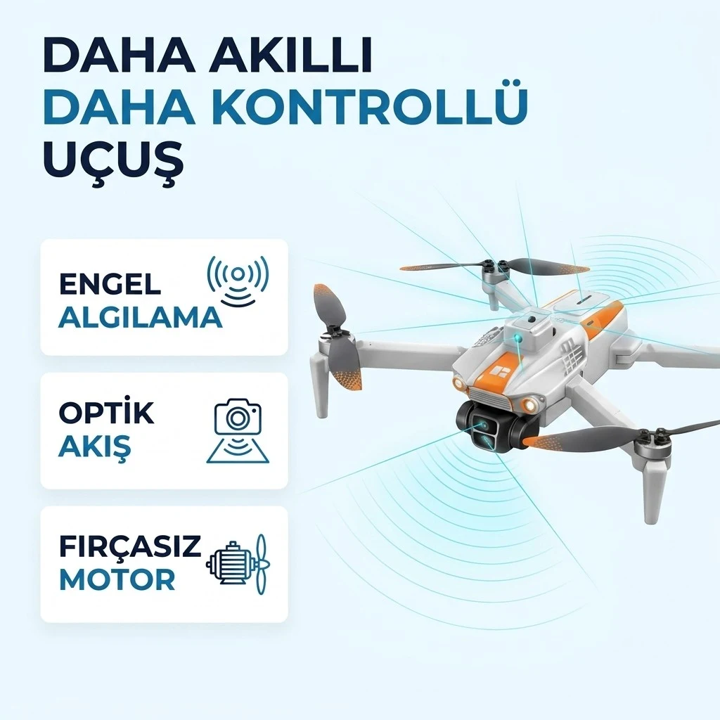 R06 | Akıllı Çarpışma Engelleme | Katlanabilir Hd Kameralı - Ekranlı Drone