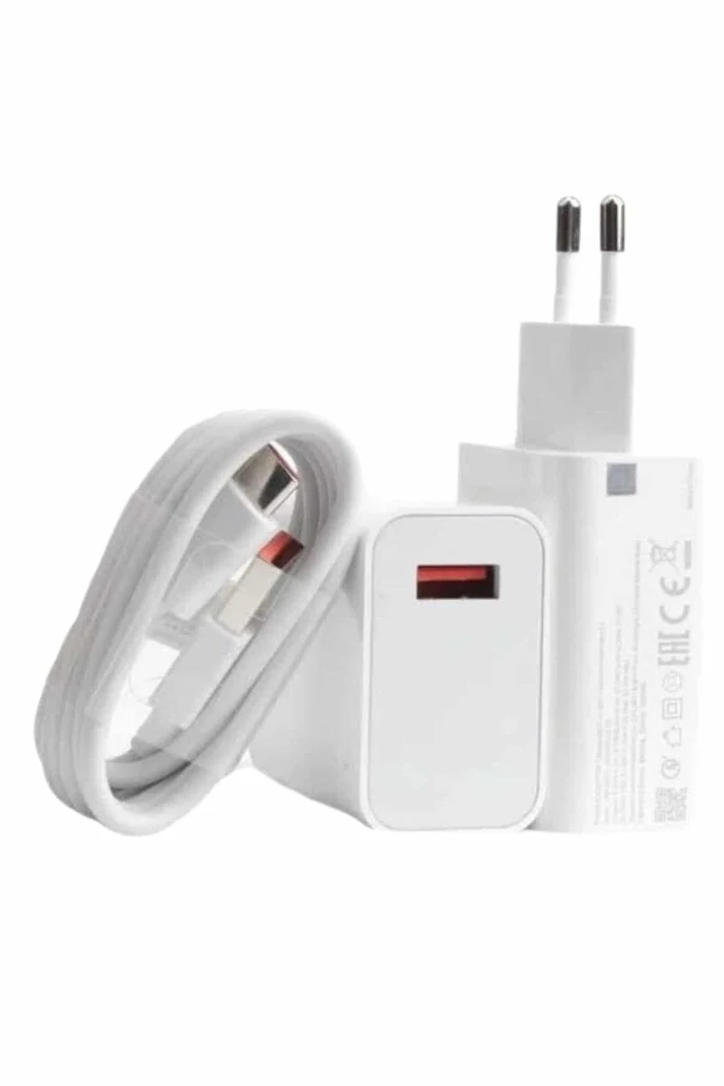 Beyaz Ultra Plus Hızlı Şarj Seti Şarj Adaptörü ve Kablosu 67W