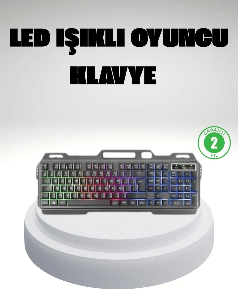 RGB Işıklı Oyuncu Klavye Mouse Seti – Türkçe Q Ayarlanabilir DPI Ergonomik ve Dayanıklı Tasarım