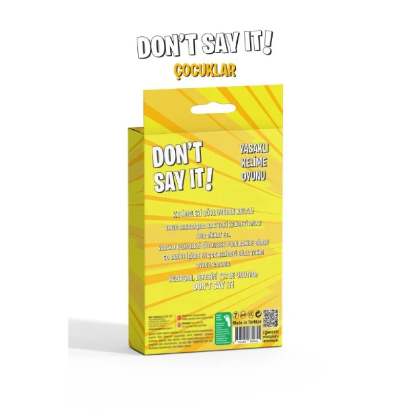 Yasaklı Kelime Oyunu Don't Say It! Çocuklar - Eğlenceli Kart Oyunu