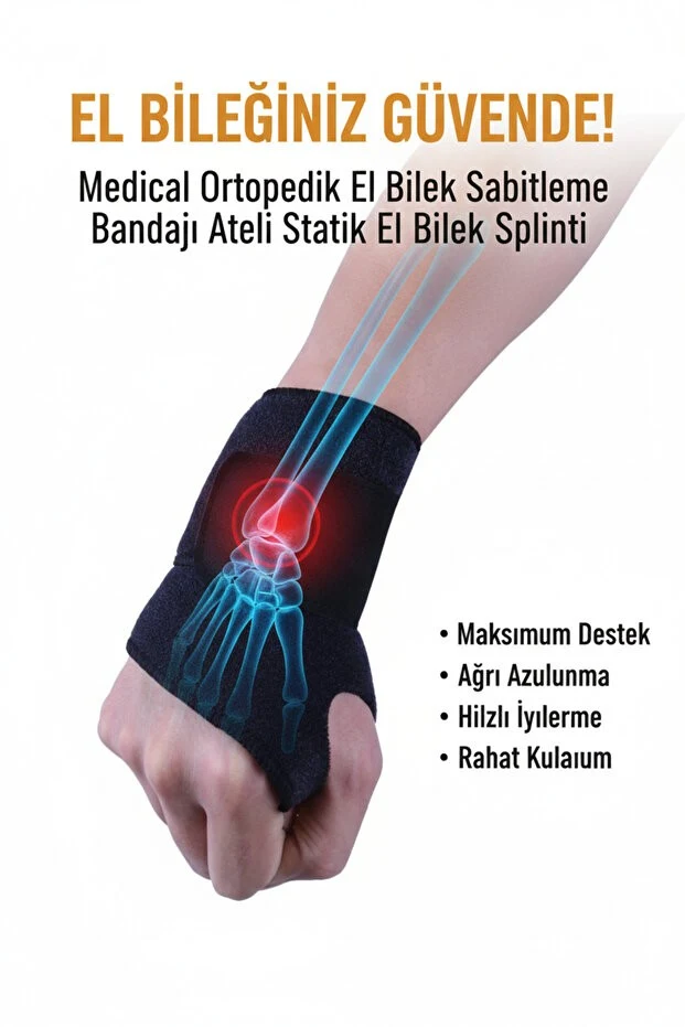 Ankaflex Medikal Ortopedik Statik El Bilek Ateli Splinti,bileklik..