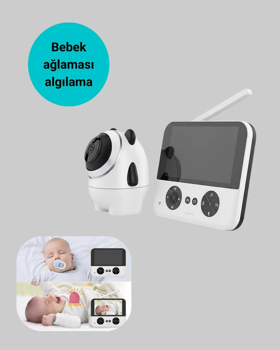 Görüntülü Bebek Monitörü 4.3 İnç Ekran ve Sesli İletişim