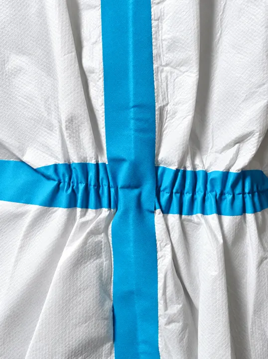 Protective coverall – elastic waist and blue tape detail | Schutzoverall – elastische Taille | Tuta protettiva – vita elastica