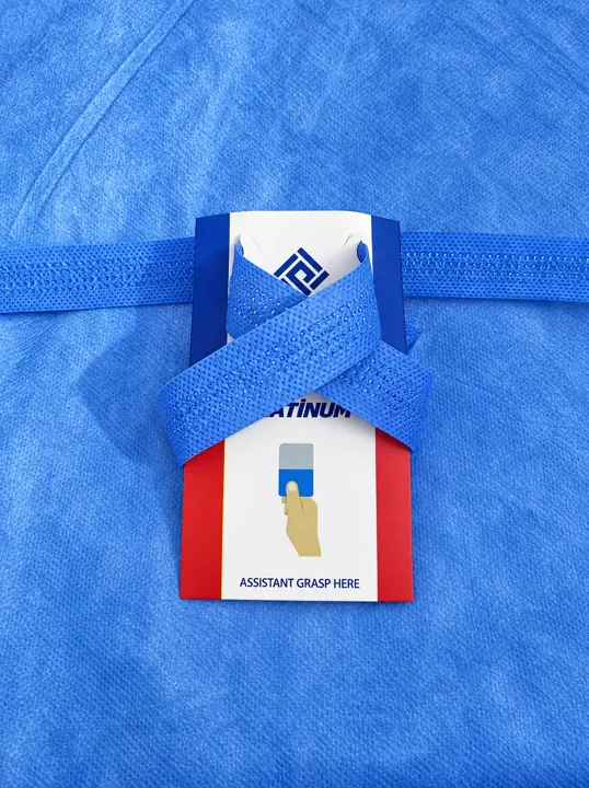 Gown waist ties with instruction card | Kittel – Taillenbänder | Camice – lacci in vita