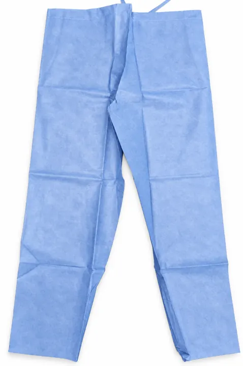 Light blue disposable non-woven scrub pants | Einweg-OP-Hose | Pantaloni monouso